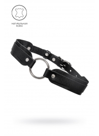 Черный кожаный чокер-ошейник со скруглёнными углами - Pecado - купить с доставкой в Старом Осколе