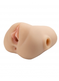 Телесный мастурбатор с вибрацией Double Pounder Vibrating Squeeze Stroker - Pipedream - в Старом Осколе купить с доставкой