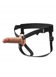 Телесный пустотелый фаллопротез 5’’ Hollow Silicone Strap-On - 14 см. - Pipedream - купить с доставкой в Старом Осколе