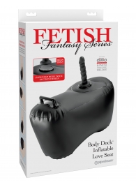 Черное надувное кресло с платформой для фиксации дилдо Body Dock Inflatable Love Seat - Pipedream - купить с доставкой в Старом Осколе