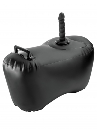 Черное надувное кресло с платформой для фиксации дилдо Body Dock Inflatable Love Seat - Pipedream - купить с доставкой в Старом Осколе