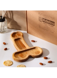 Деревянное блюдо для подачи в форме члена (25 х 16,5 х 1,7 см) - Сима-Ленд - купить с доставкой в Старом Осколе