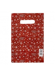 Красный подарочный новогодний пакет с вырубной ручкой (20х30 см) - Сима-Ленд - купить с доставкой в Старом Осколе