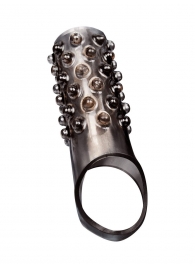 Дымчатая насадка на пенис с выпуклостями - 12 см. - Sex Expert - в Старом Осколе купить с доставкой