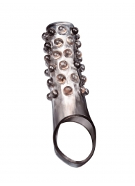 Дымчатая насадка на пенис с выпуклостями - 11 см. - Sex Expert - в Старом Осколе купить с доставкой