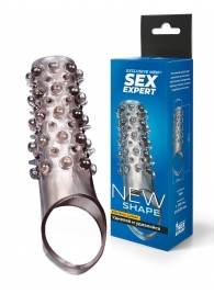 Дымчатая насадка на пенис с шипами и выпуклостями - 12 см. - Sex Expert - в Старом Осколе купить с доставкой
