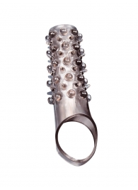 Дымчатая насадка на пенис с шипами и выпуклостями - 12 см. - Sex Expert - в Старом Осколе купить с доставкой