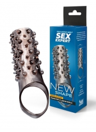 Дымчатая насадка на пенис с шипами и выпуклостями - 12,5 см. - Sex Expert - в Старом Осколе купить с доставкой