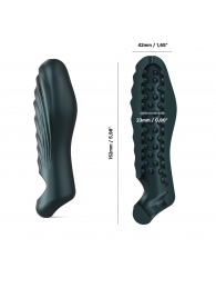 Серая силиконовая насадка на пенис с подхватом Manwan Ryzer - Manwan - в Старом Осколе купить с доставкой