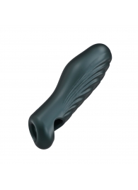 Серая силиконовая насадка на пенис с подхватом Manwan Ryzer - Manwan - в Старом Осколе купить с доставкой