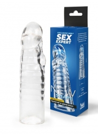 Прозрачная закрытая насадка на член - 15 см. - Sex Expert - в Старом Осколе купить с доставкой