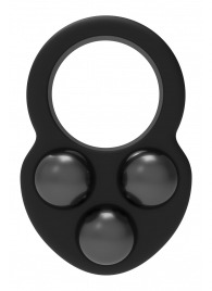 Черное эрекционное кольцо с утяжелителями - Dream Toys - в Старом Осколе купить с доставкой