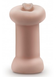 Телесный люминесцентный двусторонний мастурбатор Tasha - Blush Novelties - в Старом Осколе купить с доставкой