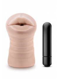 Телесный мастурбатор-ротик Nicole Vibrating Masturbator - Blush Novelties - в Старом Осколе купить с доставкой