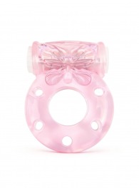 Розовое эрекционное виброкольцо с бабочкой - 1137 - в Старом Осколе купить с доставкой