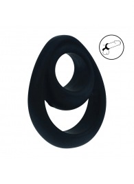Черное эрекционное кольцо Double Ergo Silicone Cockring - Shots Media BV - в Старом Осколе купить с доставкой