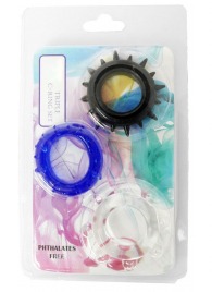 Набор из 3 эрекционных колец разного цвета и рельефа - Boys of Toys - в Старом Осколе купить с доставкой