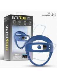 Синее интерактивное эрекционное виброкольцо Rank - Intoyou - в Старом Осколе купить с доставкой
