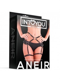 Черные стрепы на бёдра Aneir - Intoyou - купить с доставкой в Старом Осколе