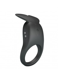 Черное перезаряжаемое виброкольцо Carlton - Baile - в Старом Осколе купить с доставкой