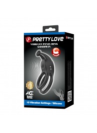 Черное перезаряжаемое виброкольцо Goodwin - Baile - в Старом Осколе купить с доставкой