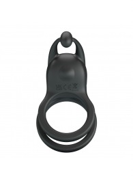 Черное перезаряжаемое виброкольцо Goodwin - Baile - в Старом Осколе купить с доставкой