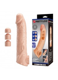Телесный фаллоудлинитель с подхватом мошонки Silas - 26 см. - Baile - в Старом Осколе купить с доставкой