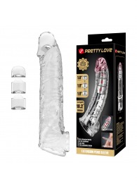 Прозрачный фаллоудлинитель с подхватом мошонки Silas - 26 см. - Baile - в Старом Осколе купить с доставкой