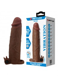 Коричневая насадка на пенис Xerxes - 22 см. - Baile - в Старом Осколе купить с доставкой