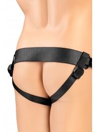 Телесный фаллопротез на черных ремнях Conall - 15 см. - ToyFa - купить с доставкой в Старом Осколе