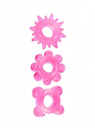 Комплект из 3 розовых эрекционных колец - Erowoman-Eroman - в Старом Осколе купить с доставкой