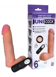 Фаллическая насадка Харнесс UNICOCK 6  с вибрацией - 18 см. - LOVETOY (А-Полимер) - купить с доставкой в Старом Осколе