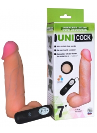 Фаллическая насадка Харнесс UNICOCK 7  с вибрацией - 19 см. - LOVETOY (А-Полимер) - купить с доставкой в Старом Осколе