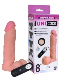 Фаллическая насадка Харнесс UNICOCK 8  с вибрацией - 20 см. - LOVETOY (А-Полимер) - купить с доставкой в Старом Осколе