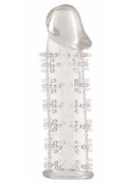 Гелевая прозрачная насадка с шипами - 12 см. - Toyfa Basic - в Старом Осколе купить с доставкой