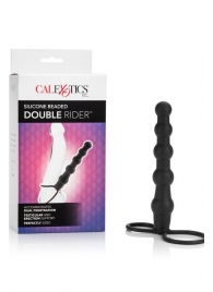 Насадка на пенис для двойного проникновения Silicone Beaded Double Rider - 14 см. - California Exotic Novelties - в Старом Осколе купить с доставкой