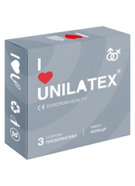 Презервативы с рёбрами Unilatex Ribbed - 3 шт. - Unilatex - купить с доставкой в Старом Осколе