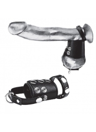 Кольцо на член и мошонку Cock Ring With 2  Ball Stretcher And Optional Weight Ring - BlueLine - в Старом Осколе купить с доставкой