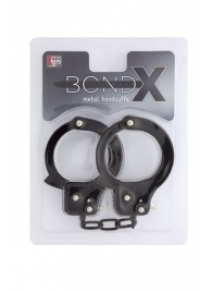 Чёрные наручники из листового металла BONDX METAL CUFFS BLACK - Dream Toys - купить с доставкой в Старом Осколе