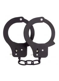 Чёрные наручники из листового металла BONDX METAL CUFFS BLACK - Dream Toys - купить с доставкой в Старом Осколе