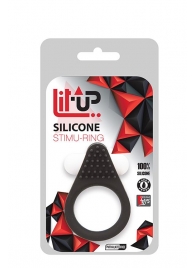 Чёрное эрекционное кольцо LIT-UP SILICONE STIMU RING 1 BLACK - Dream Toys - в Старом Осколе купить с доставкой