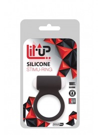 Чёрное эрекционное виброкольцо LIT-UP SILICONE STIMU RING 3 BLACK - Dream Toys - в Старом Осколе купить с доставкой