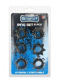 Набор из 6 дымчатых эрекционных колец MENZSTUFF 6PC STRECHEABLE RING SET - Dream Toys - в Старом Осколе купить с доставкой