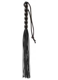 Чёрная мини-плеть из резины Rubber Mini Whip - 22 см. - Blush Novelties - купить с доставкой в Старом Осколе