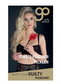 Пластиковая метелочка с красными пёрышками Small Feather Tickler - 32 см. - Blush Novelties - купить с доставкой в Старом Осколе