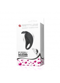 Чёрное эрекционное кольцо с вибрацией Rabbit Vibrator - Baile - в Старом Осколе купить с доставкой