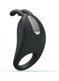 Чёрное эрекционное кольцо с вибрацией Rabbit Vibrator - Baile - в Старом Осколе купить с доставкой