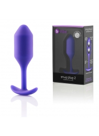 Фиолетовая пробка для ношения B-vibe Snug Plug 2 - 11,4 см. - b-Vibe