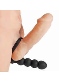 Насадка для двойного проникновения Double Fun Cock Ring with Double Penetration Vibe - XR Brands - в Старом Осколе купить с доставкой