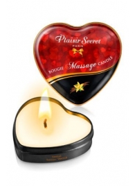 Массажная свеча с ароматом ванили Bougie Massage Candle - 35 мл. - Plaisir Secret - купить с доставкой в Старом Осколе